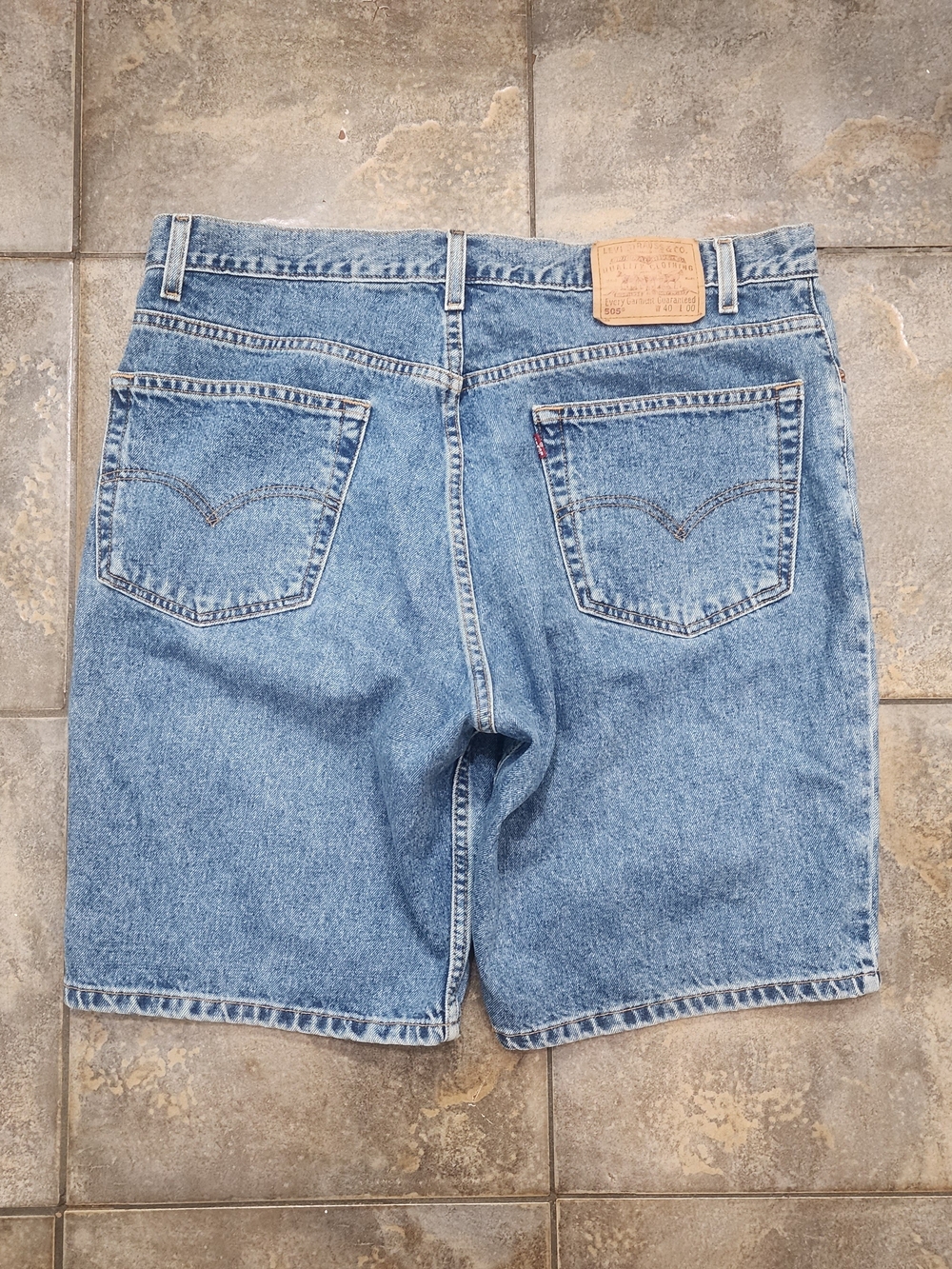 Vintage 90s Levi's 505 Men's 39 (Tag 40) Regular Fit Denim Jean Shorts Jorts